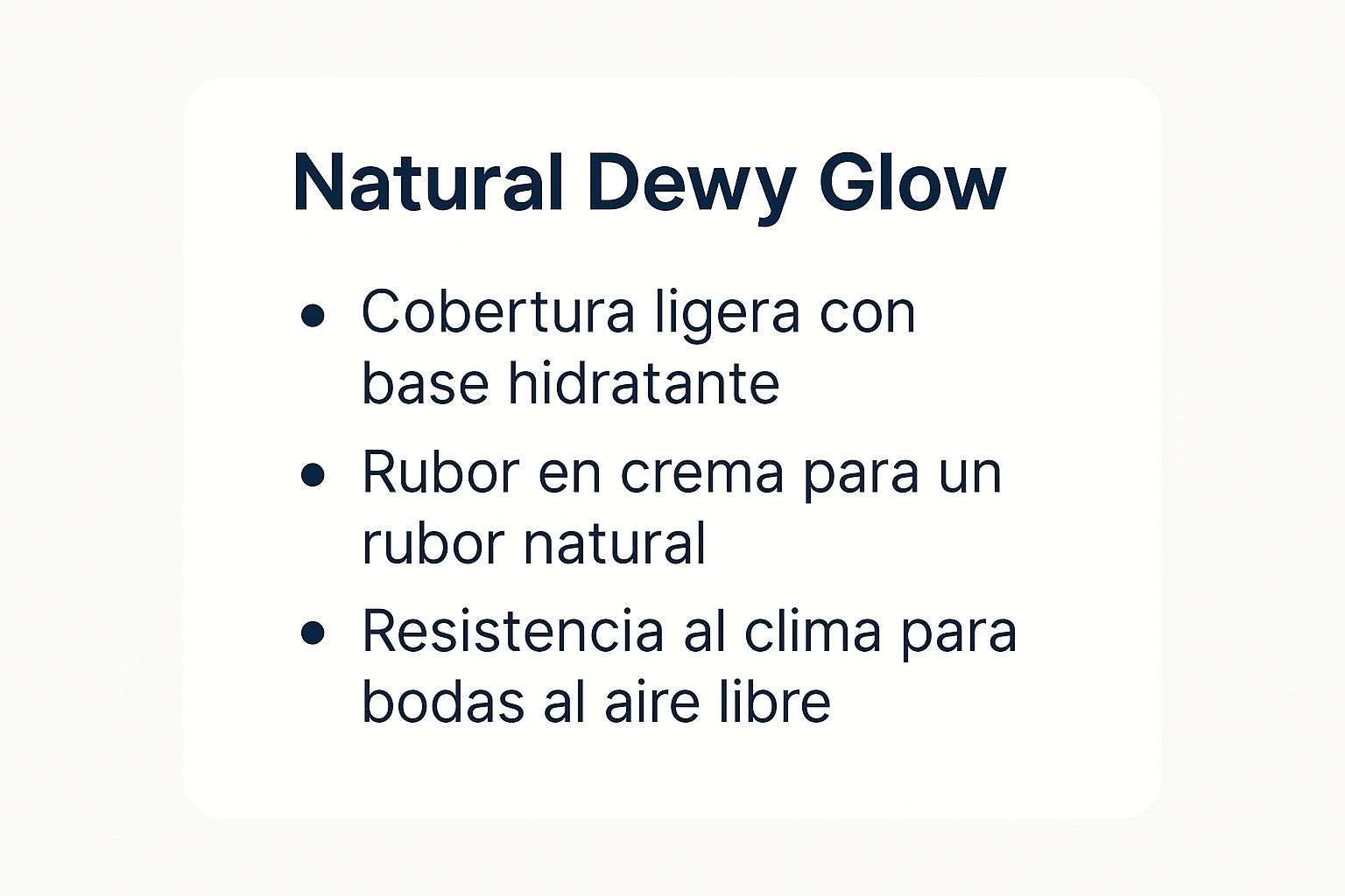 Infographic showing key data about Natural Dewy Glow: Luminosidad Eterna