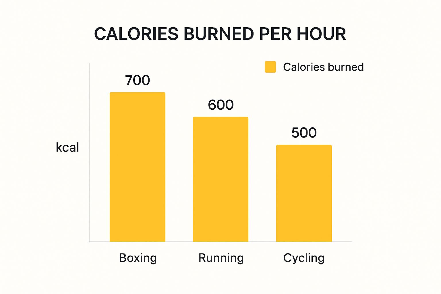 Infographic about cardio training boxing