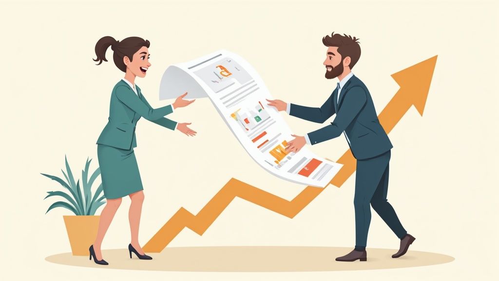 A person analyzing complex graphs and charts on a computer screen, representing the challenges of tracking agency performance.