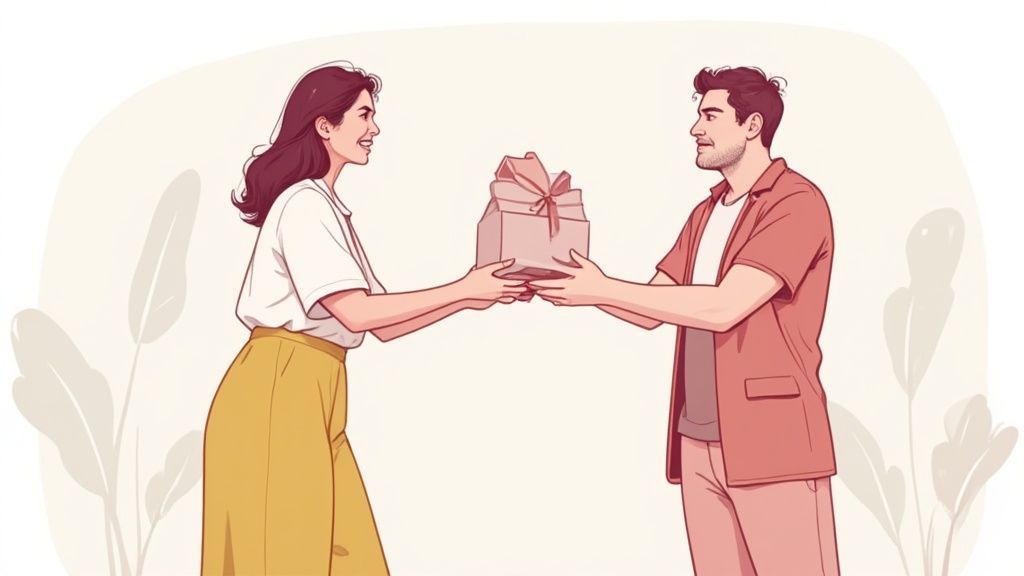 A creator holding a product while live-streaming, with engagement icons floating around, symbolizing authentic audience connection.