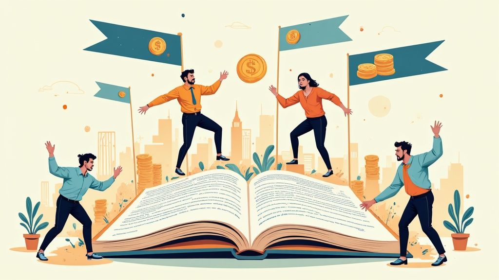 A person working on a laptop with a chart showing upward growth, representing a successful affiliate program.