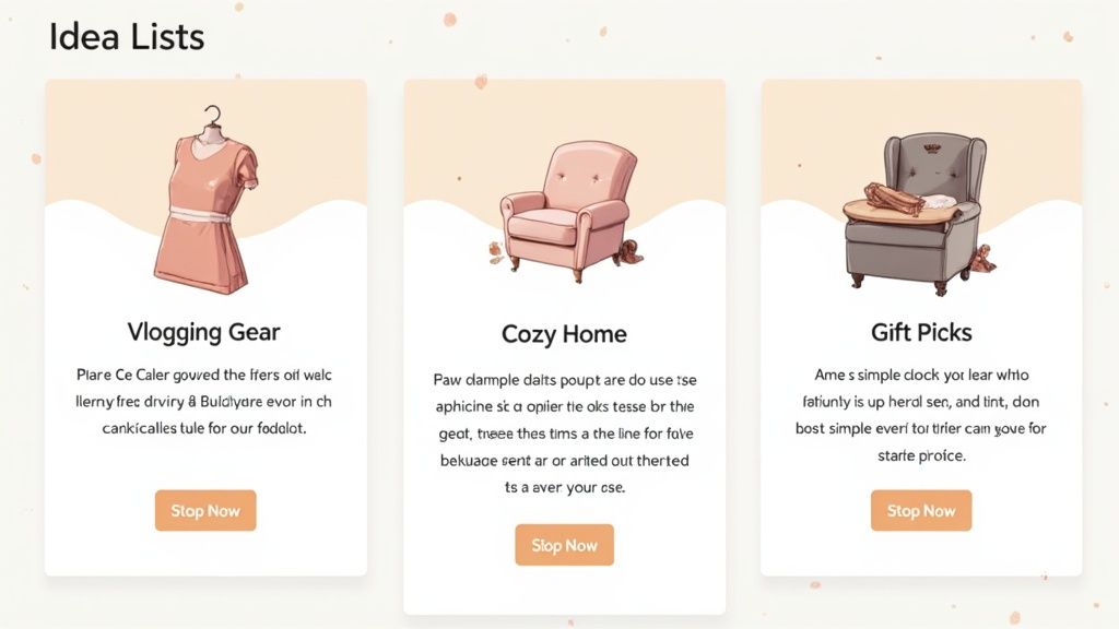 An influencer organizing products on a shelf, symbolizing the creation of an Amazon storefront.