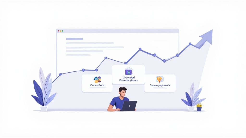 A brand manager using a platform dashboard to directly manage their affiliate program.