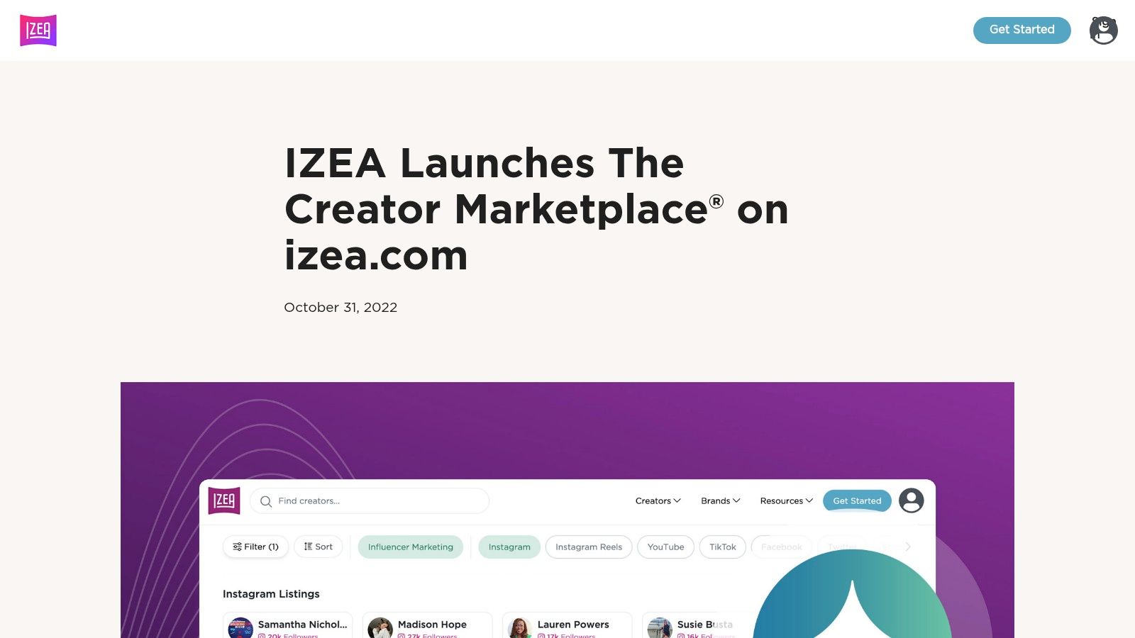 IZEA Creator Marketplace + Flex