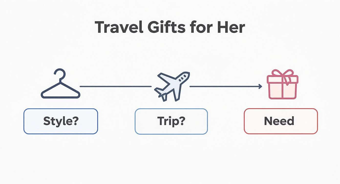 Infographic about travel gifts for her