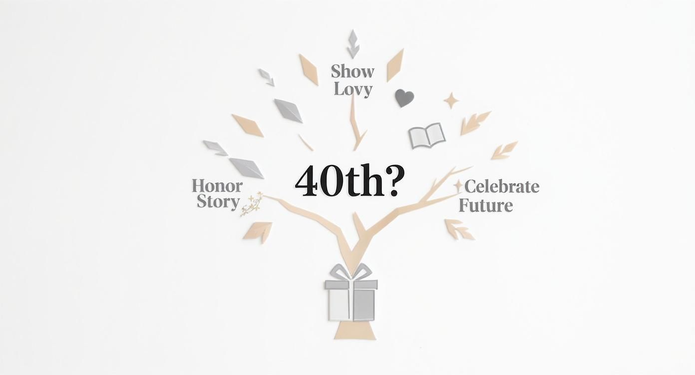 Infographic about gift for women 40th birthday