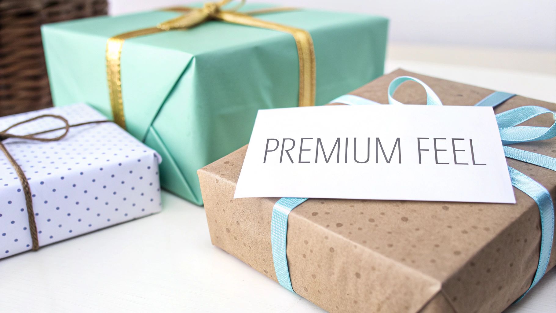 A thoughtfully wrapped gift with a personalized note attached