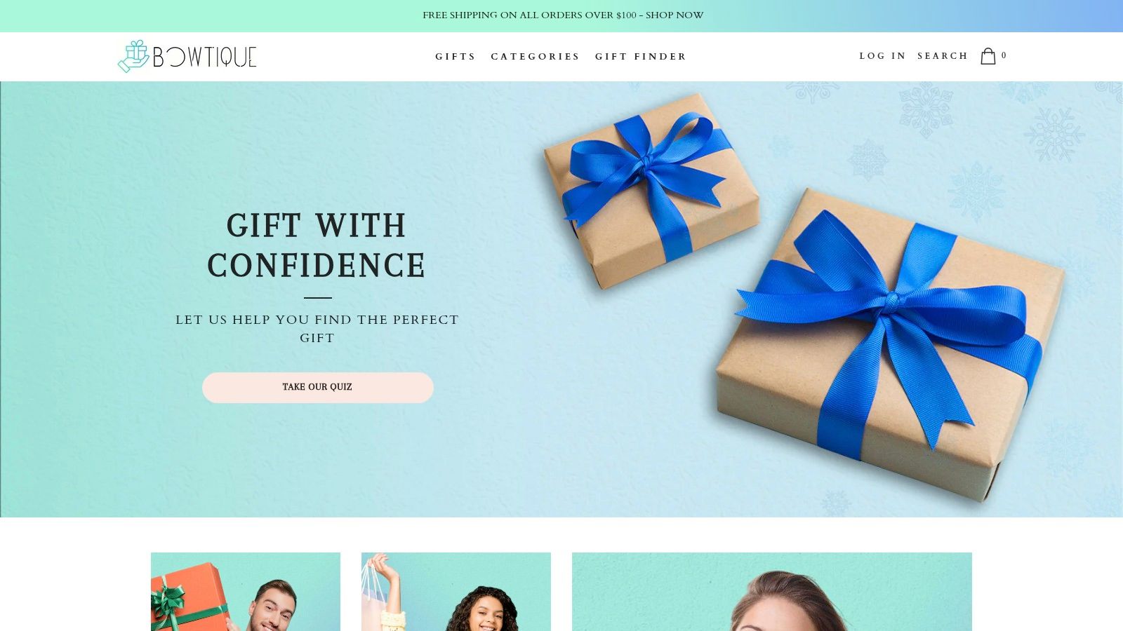 Bowtique Homepage