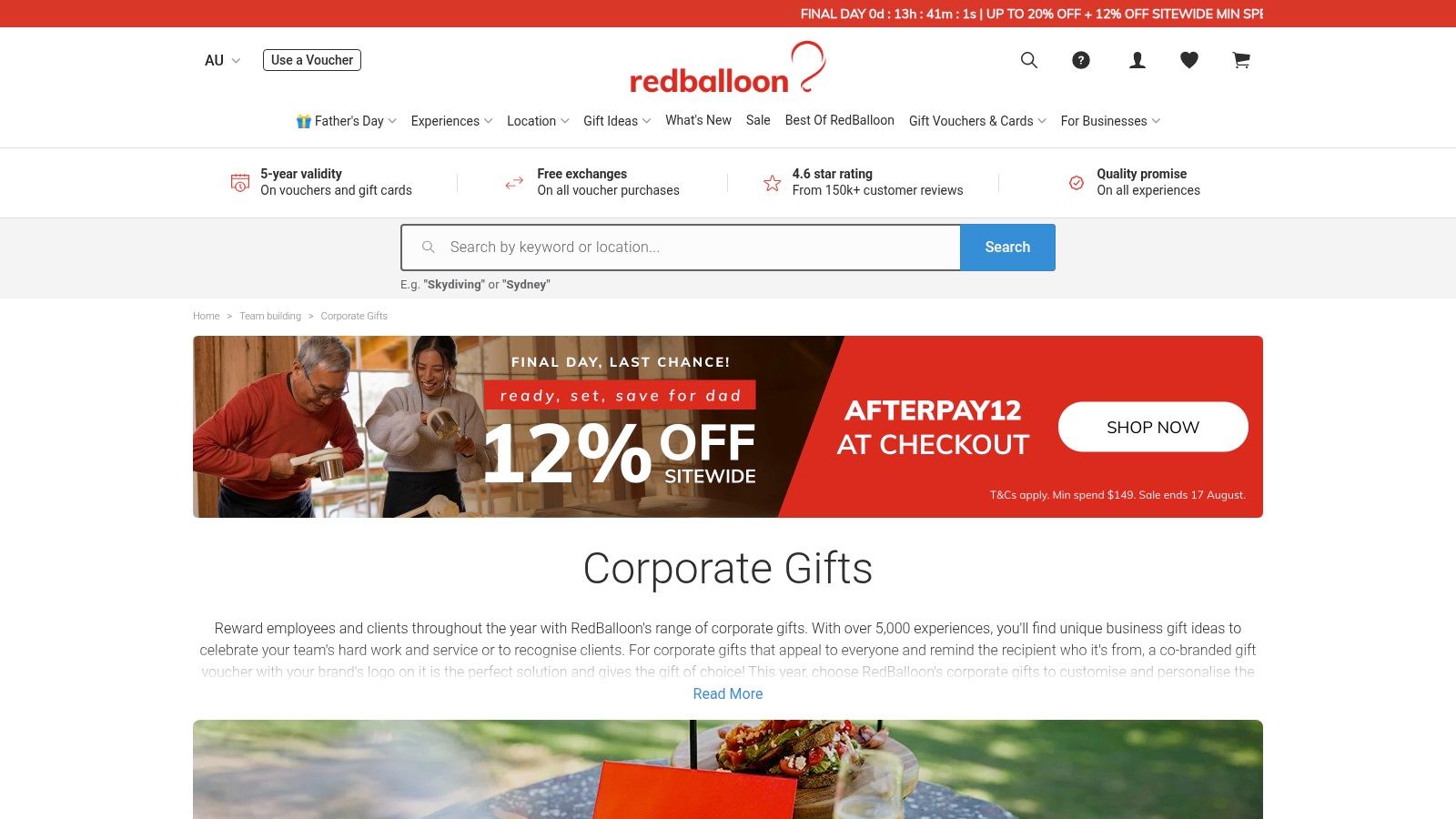 RedBalloon (Experience Gifts)