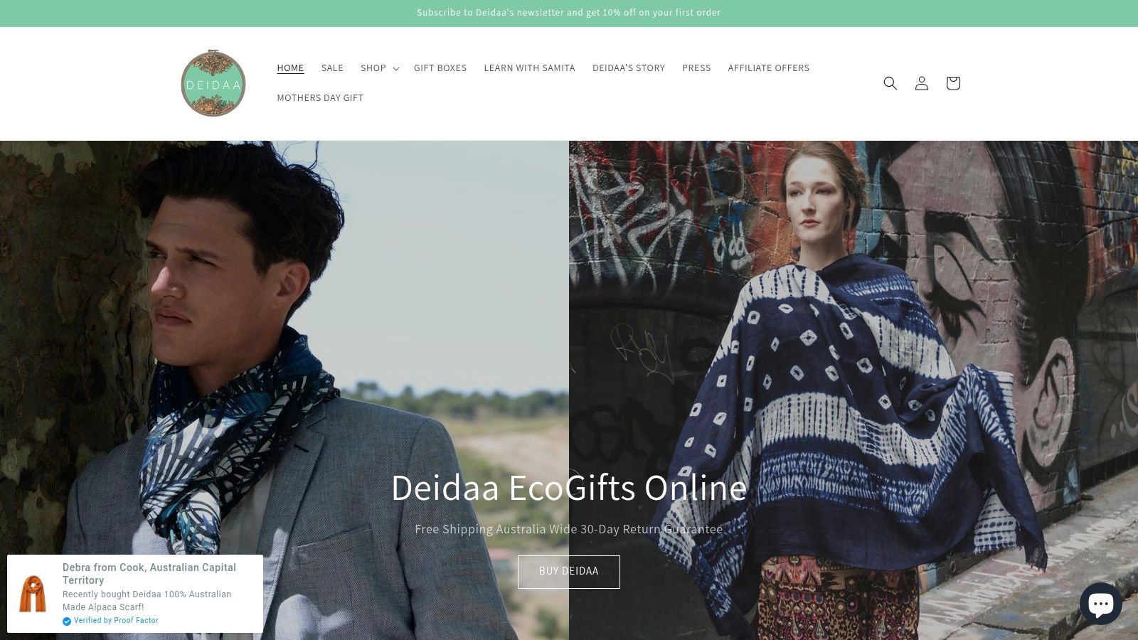 5. Deidaa: Ethical Craftsmanship and Nature-Inspired Gifts