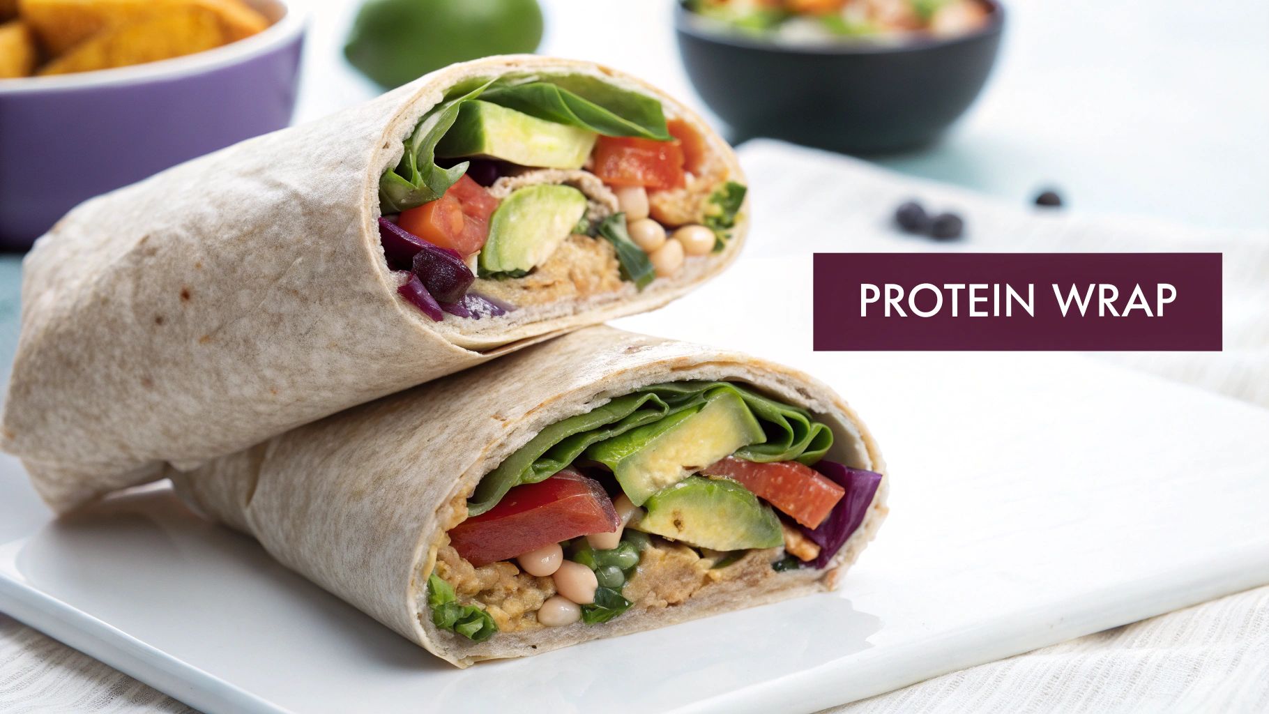 Protein-Packed Wrap with Whole Wheat Tortilla