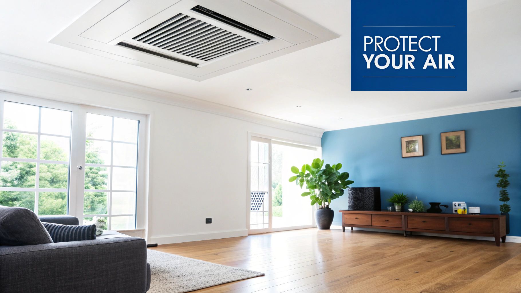 A clean air vent in a modern home, showing the importance of air ventilation cleaning.