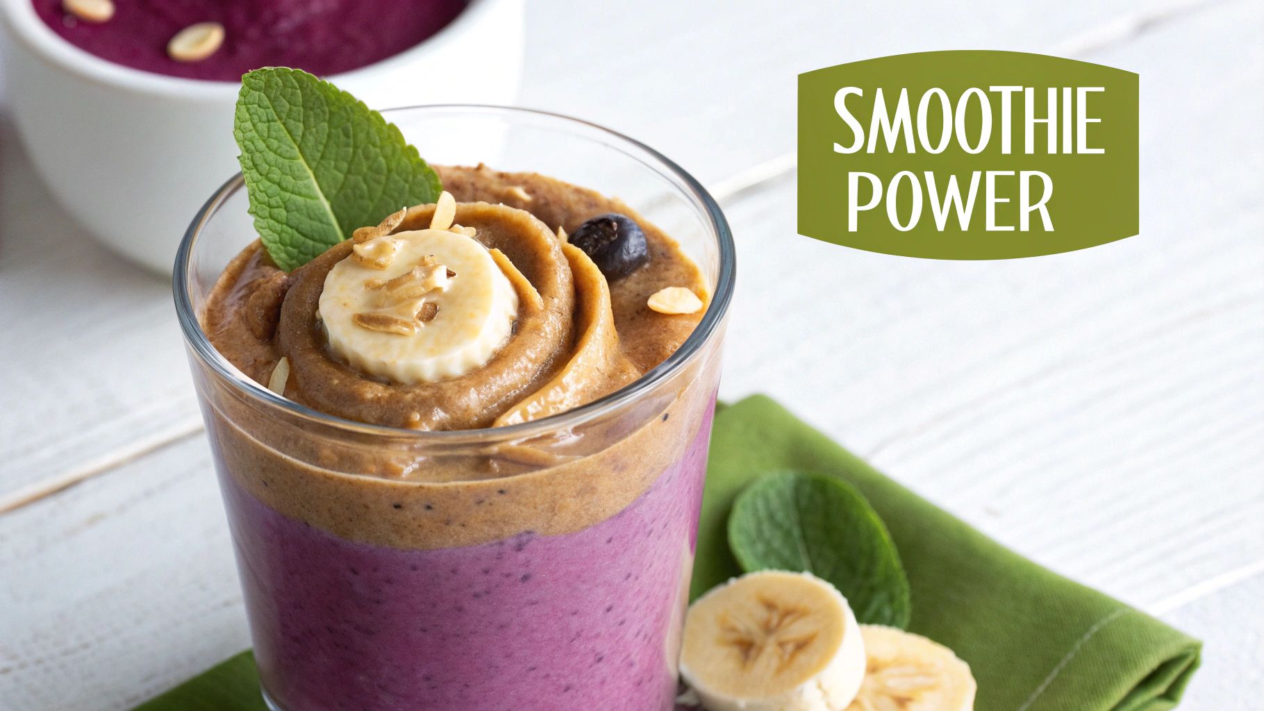 Protein Smoothie with Banana and Nut Butter