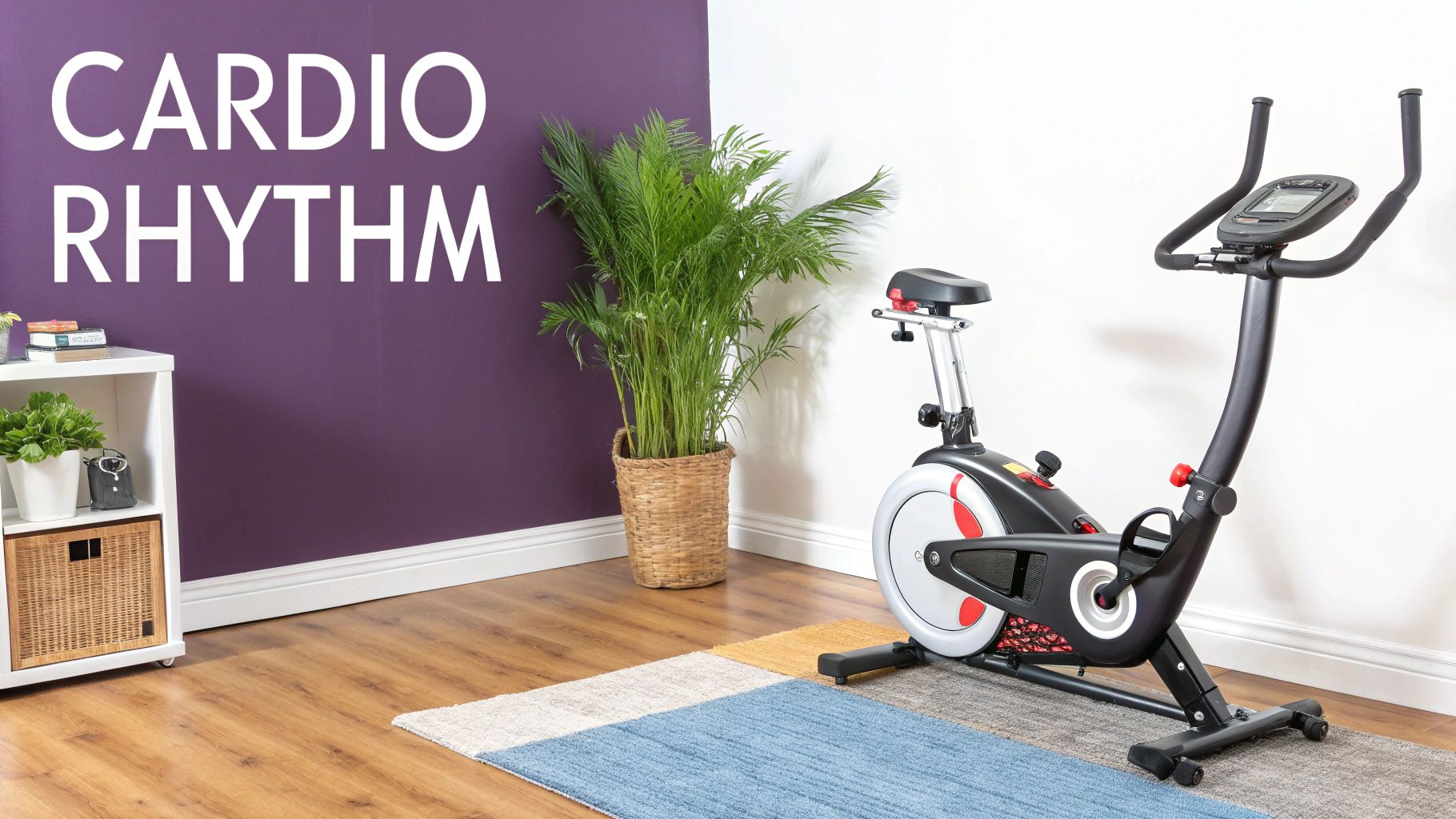 A person stretching on a yoga mat in a calm home environment.
