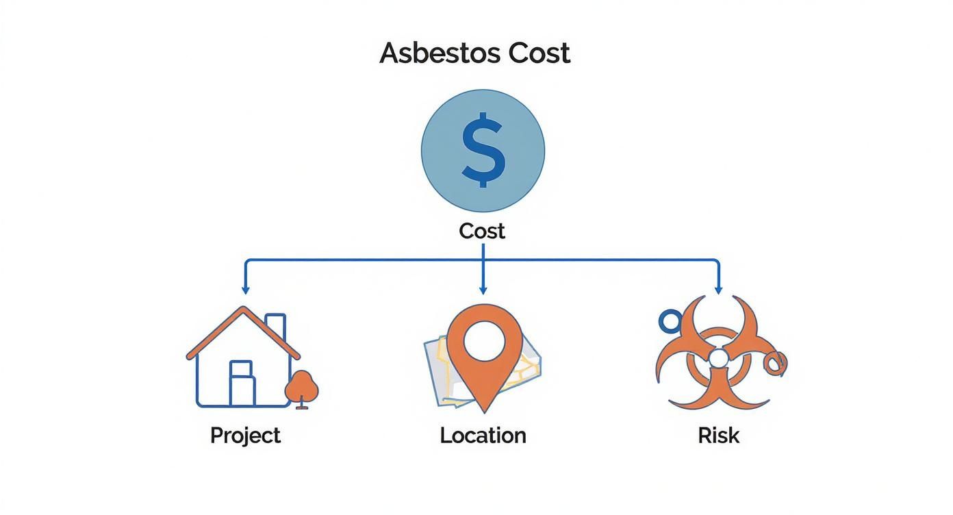 Infographic about asbestos removal price