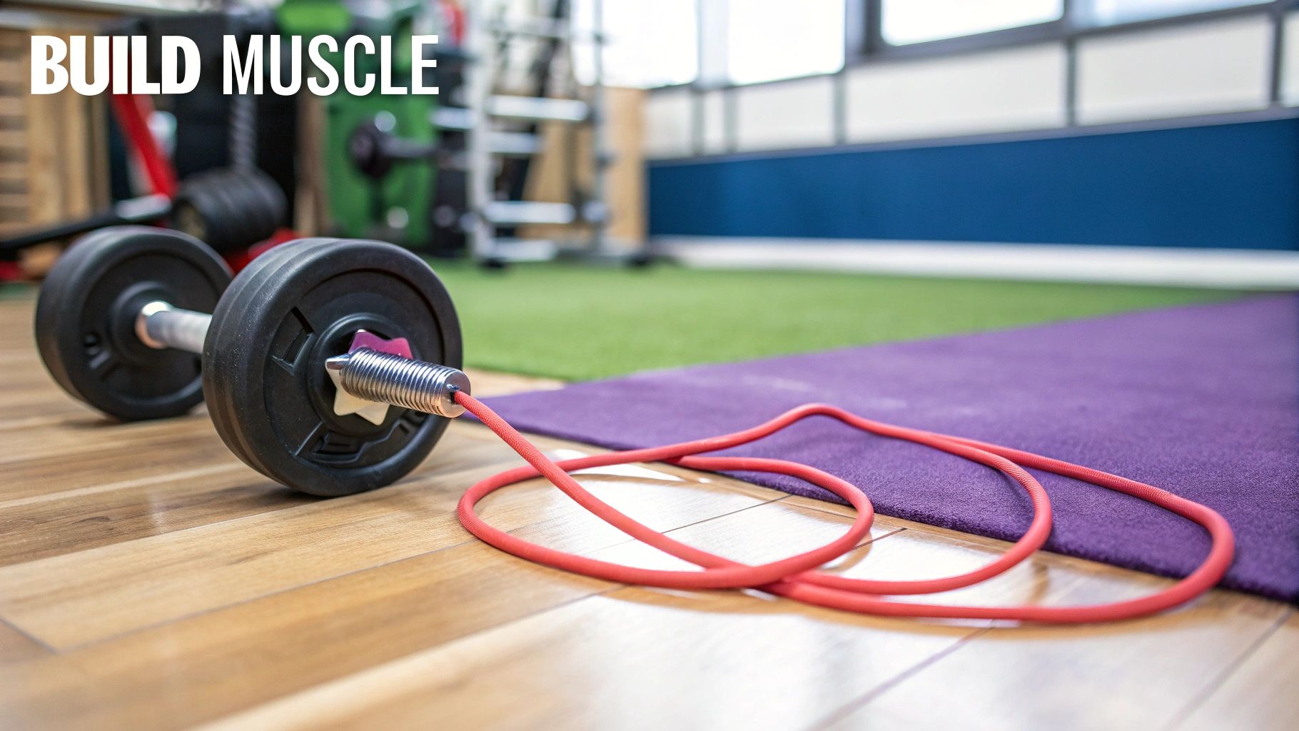 A person using resistance bands for a home workout, looking strong and focused.