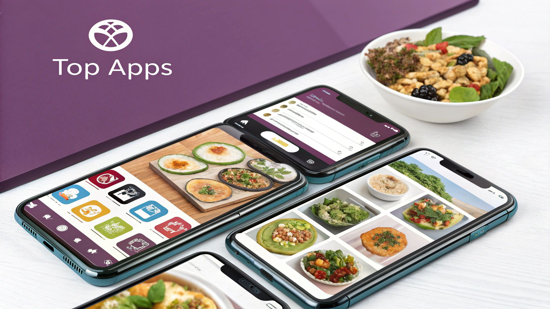 A set of colorful resistance bands laid out, showing different levels of tension for a full-body workout.