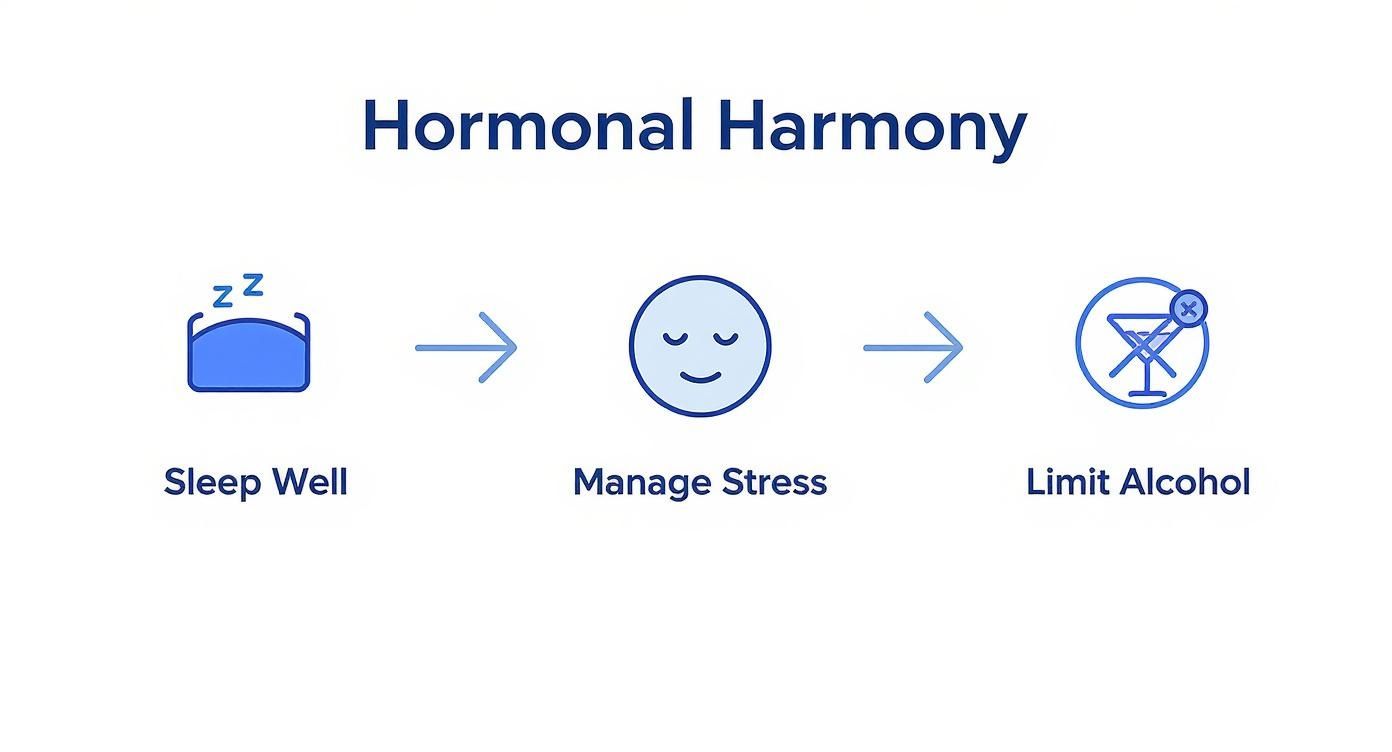 Infographic about how to increase testosterone naturally