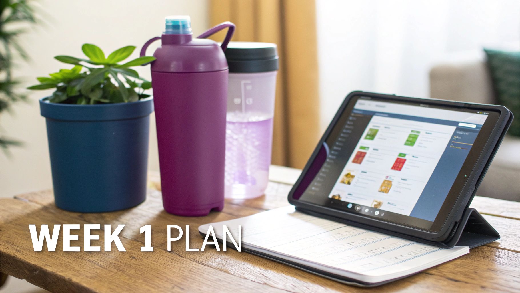 A woman is preparing a healthy meal with fresh vegetables in her kitchen, representing a planned first week of intermittent fasting.