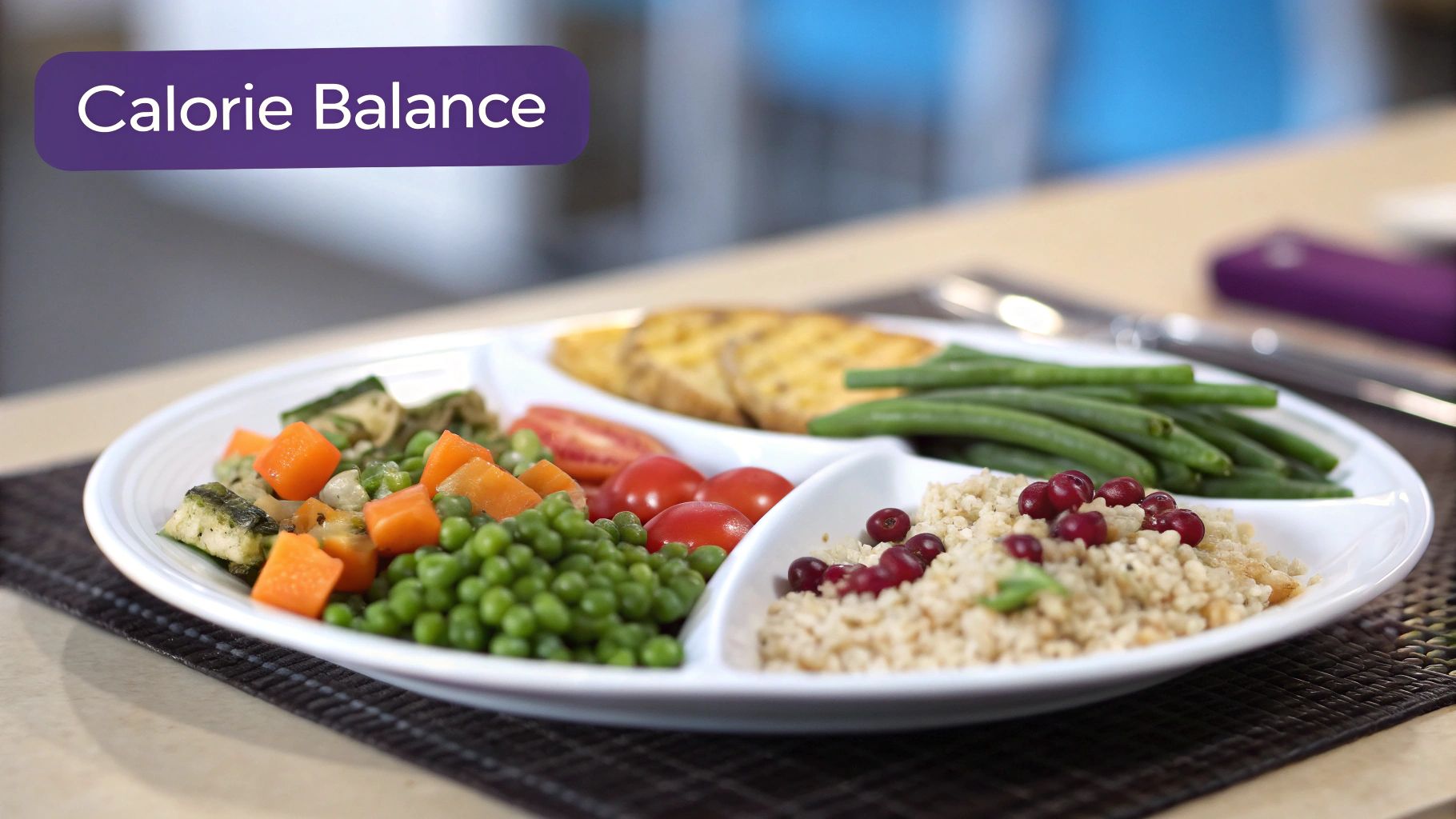A person looking at a plate of healthy food, representing the foundation of nutrition for weight loss.