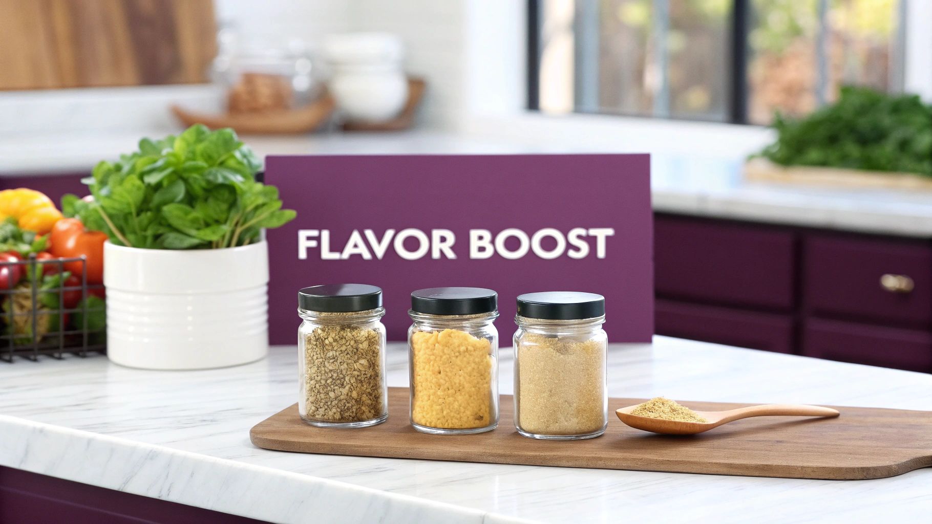Herbs, Spices, and Flavor Enhancers (Nutritional Yeast, Miso, Tamari, Garlic, Turmeric)