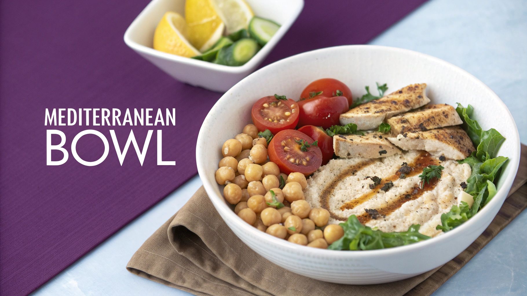 Mediterranean Bowl with Hummus and Vegetables