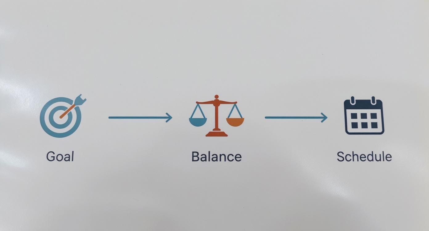 Infographic about how to balance and strength training