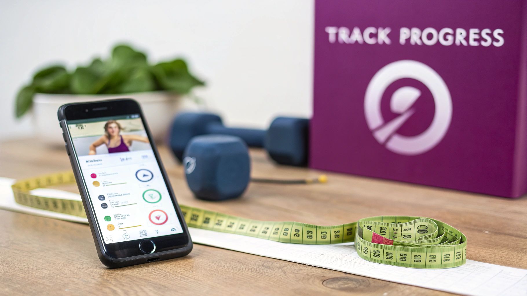 Person using a fitness tracker while exercising