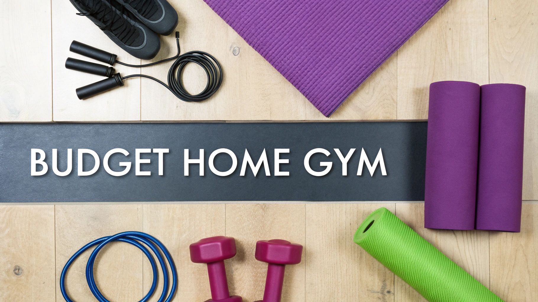 A person using resistance bands in their home gym setup.