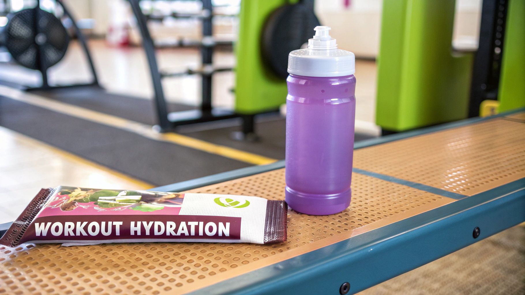 Athlete drinking an electrolyte mix during a workout