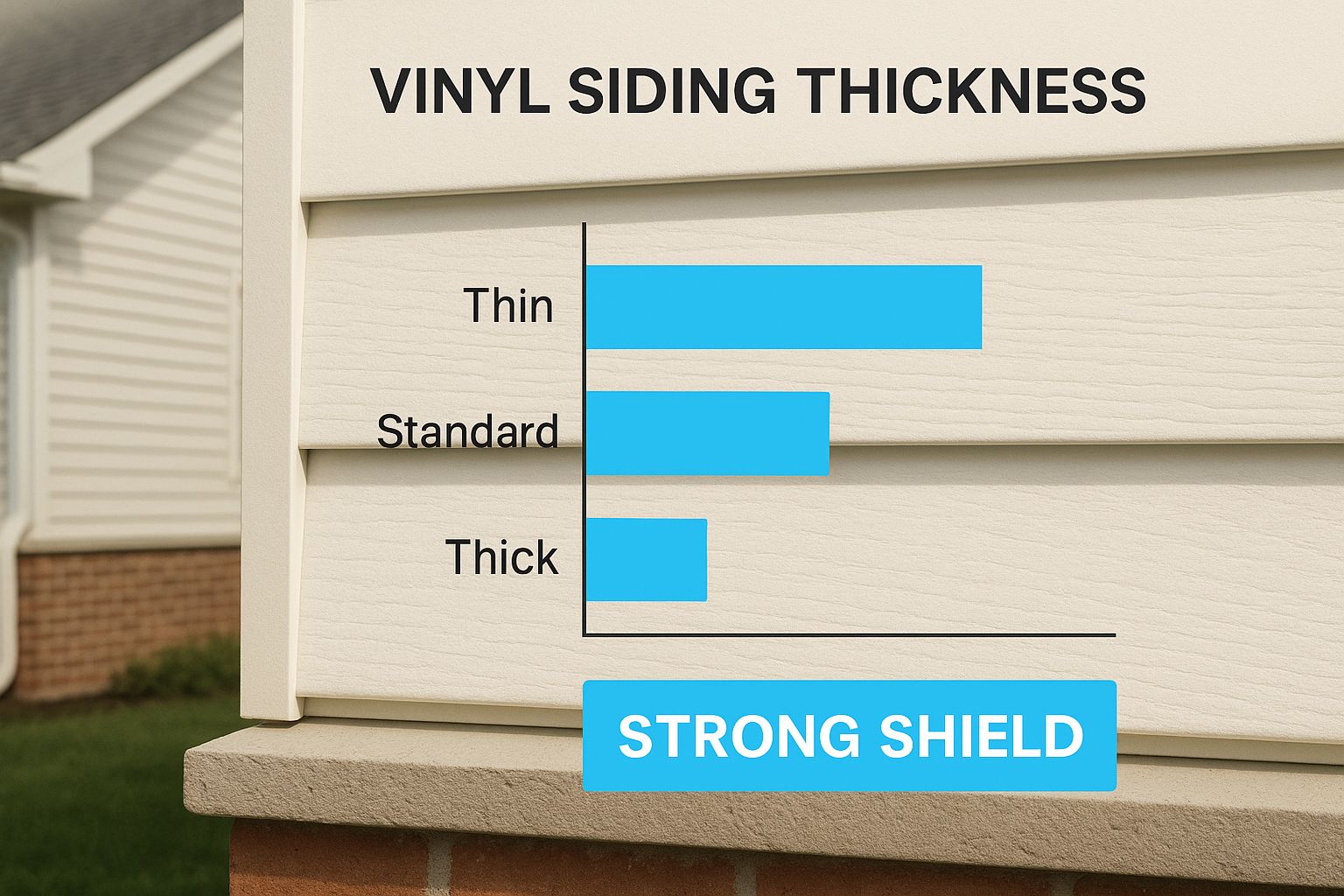 Infographic about vinyl siding thickness