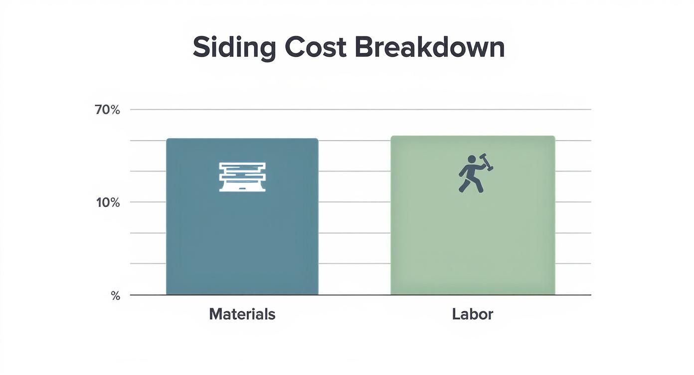 Infographic about cost of james hardie siding per square foot