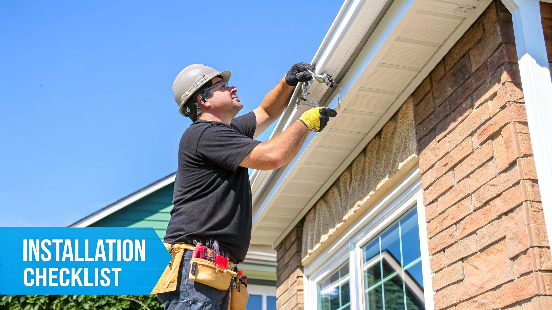 Siding being installed on a house