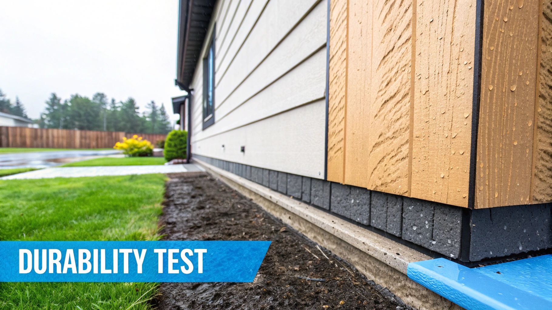 House with siding surrounded by green trees in the Pacific Northwest