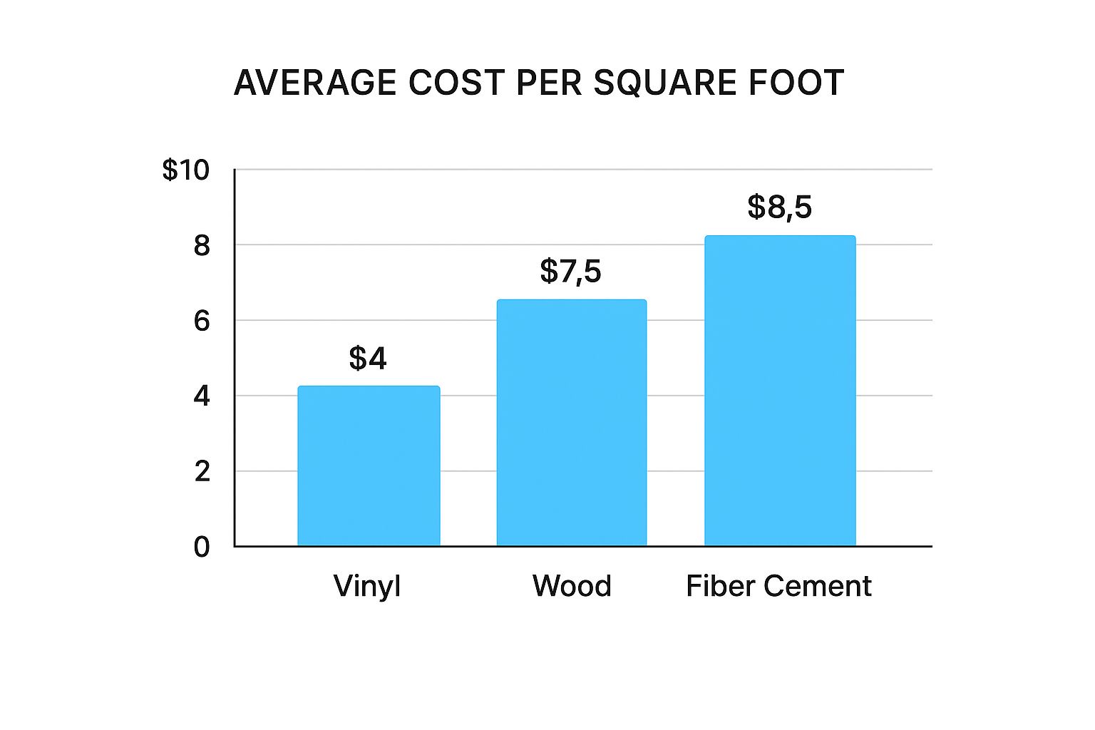 Infographic about types of siding
