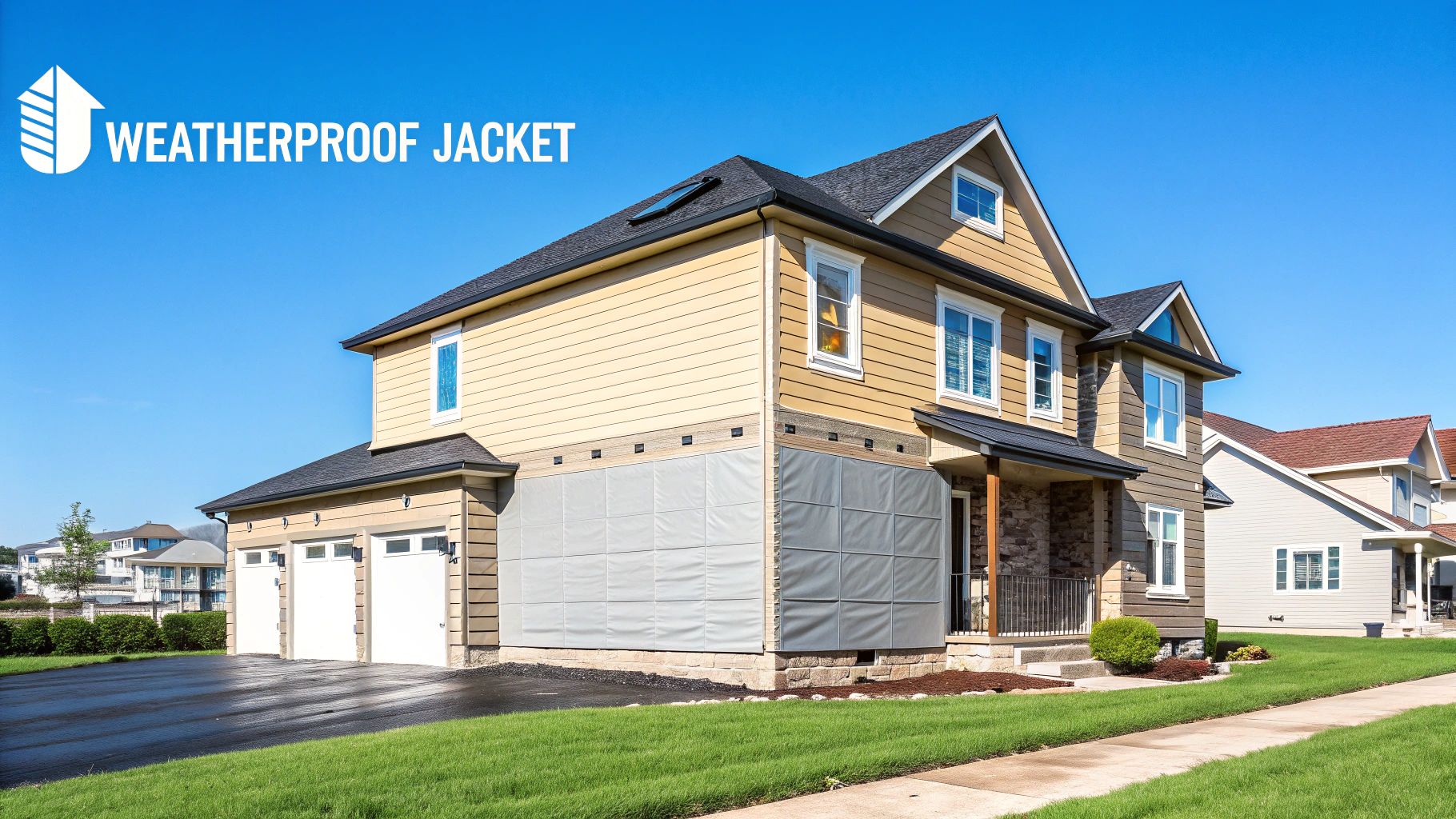 A modern home with clean, energy efficient siding installed