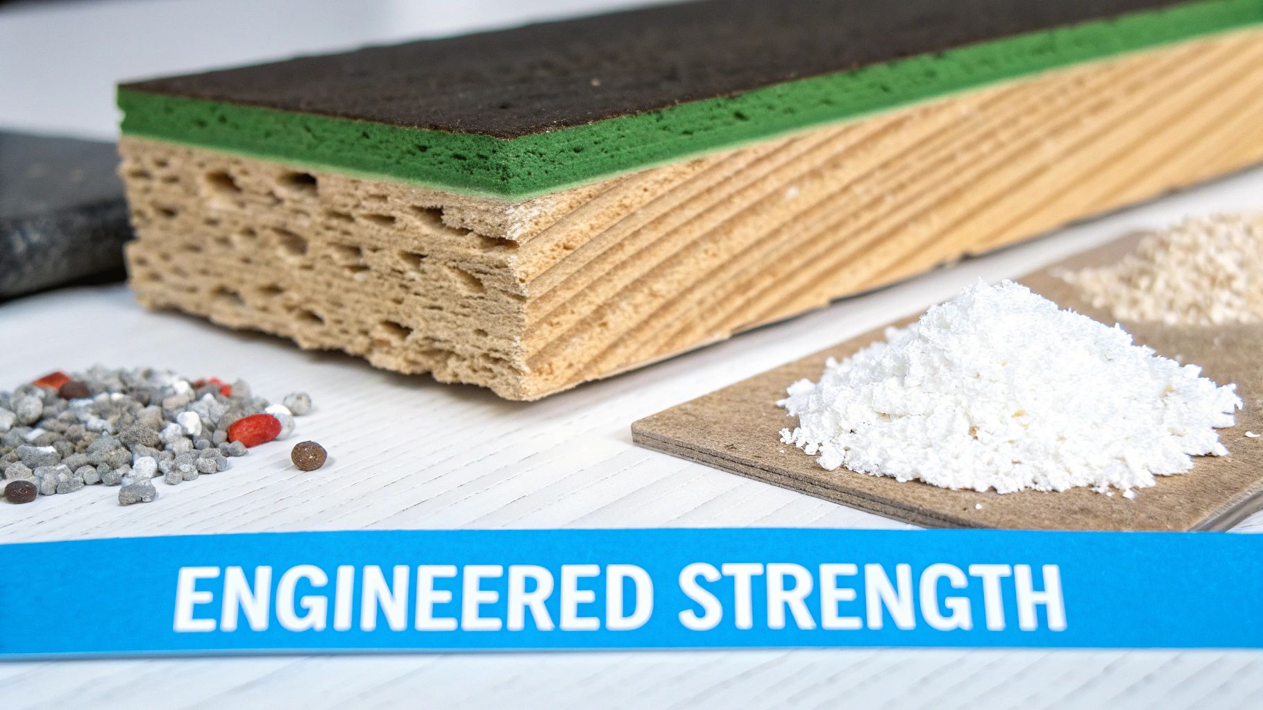 Close-up of Hardie Plank siding showing its wood-like texture and strength.