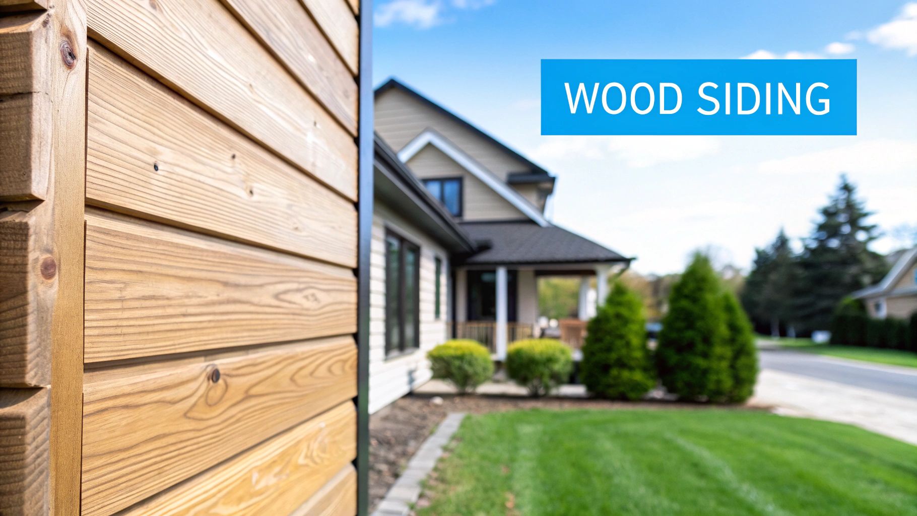 A classic suburban home with clean, white vinyl siding, highlighting its fresh and low-maintenance appearance.