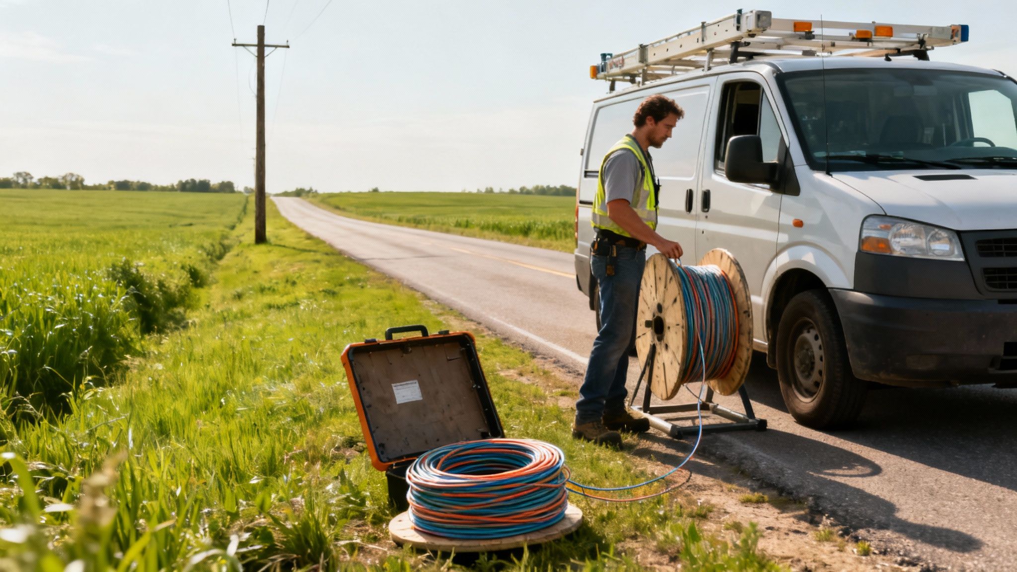 Cable construction site