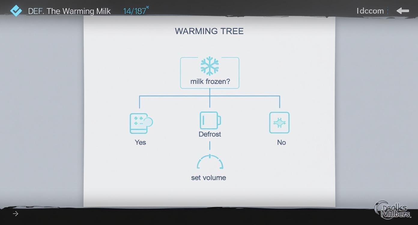 Infographic about how to use avent bottle warmer