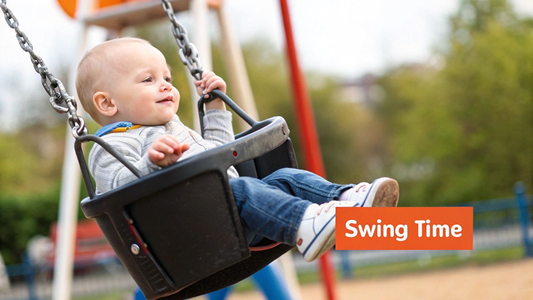 Infant Swinging in Baby Swings
