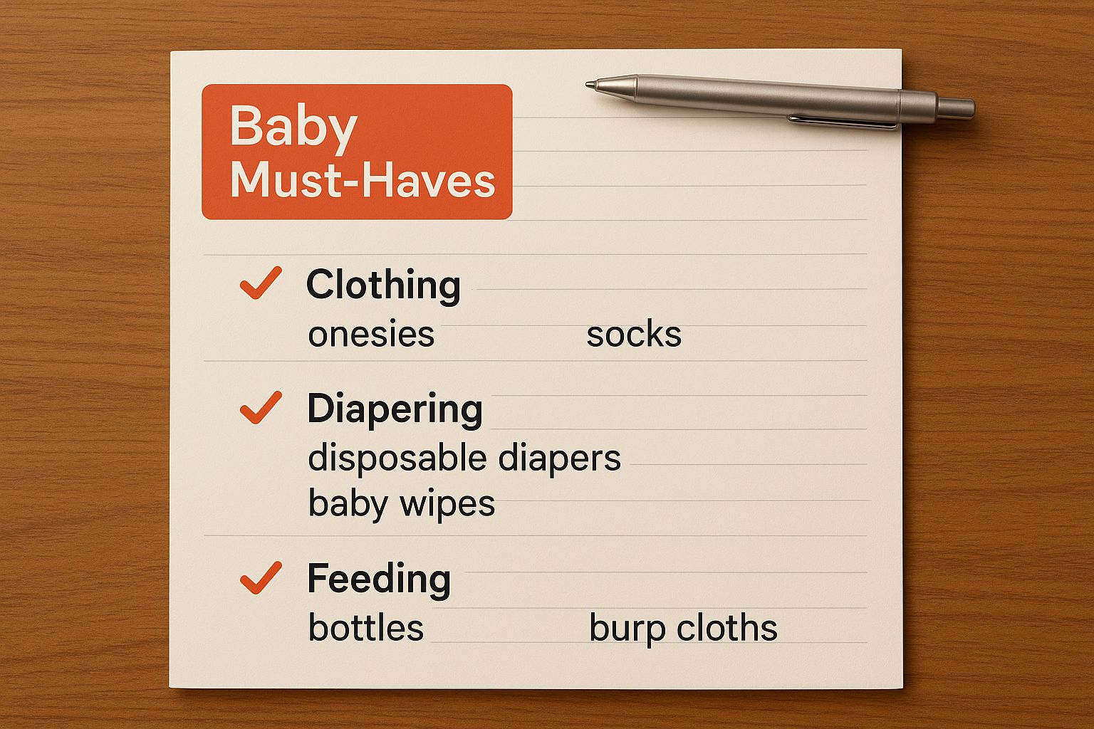 Infographic about what do i need for a baby