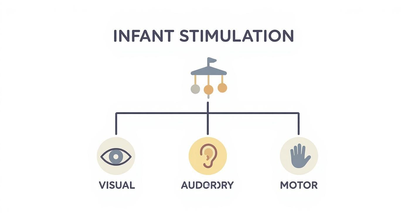 Infographic about mobile toys for infants