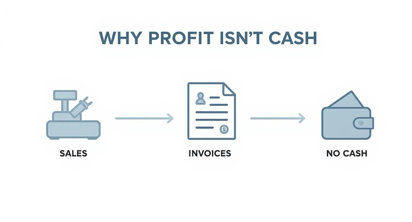 Infographic about managing cash flow for small business
