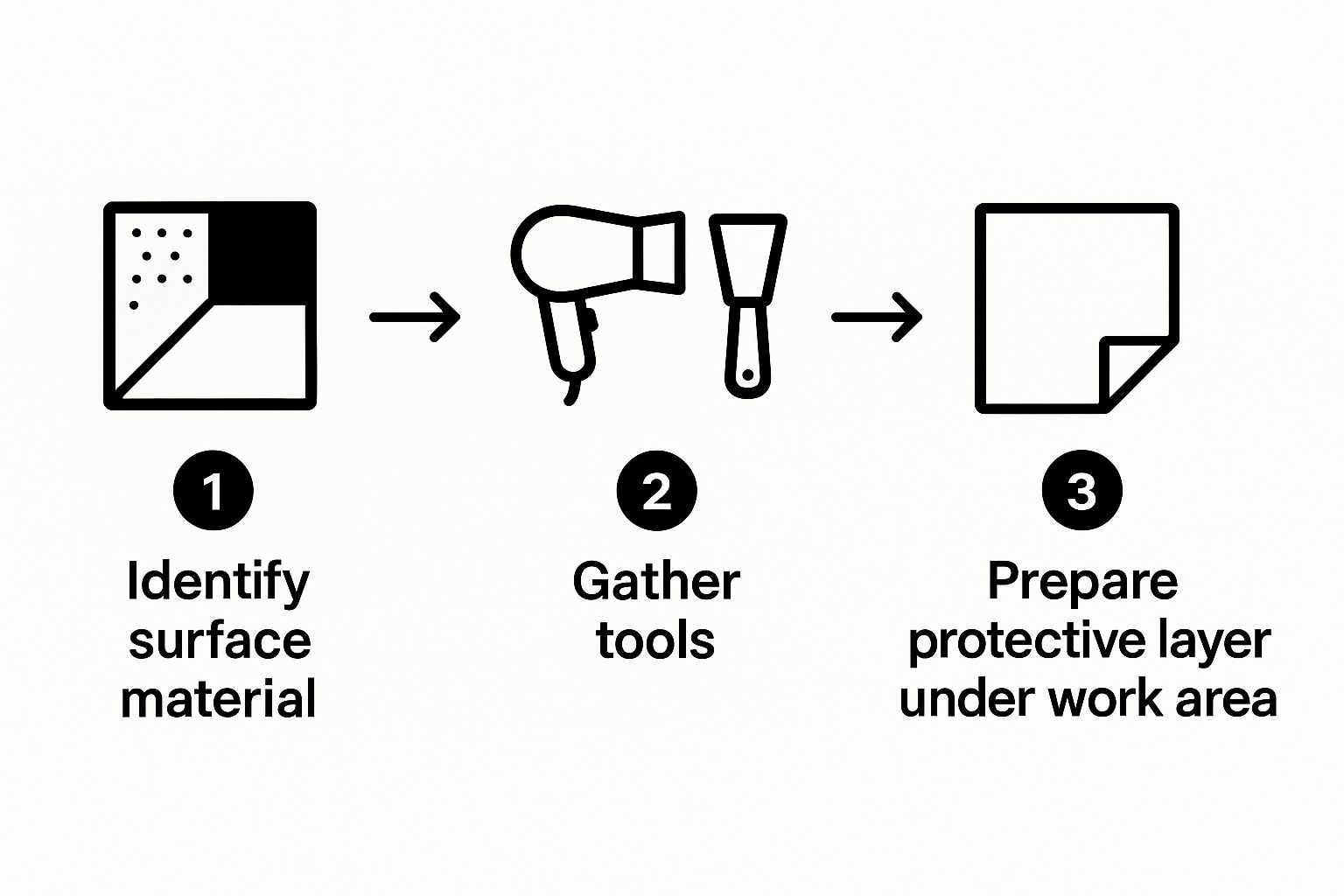 Infographic about how to remove wax from surfaces
