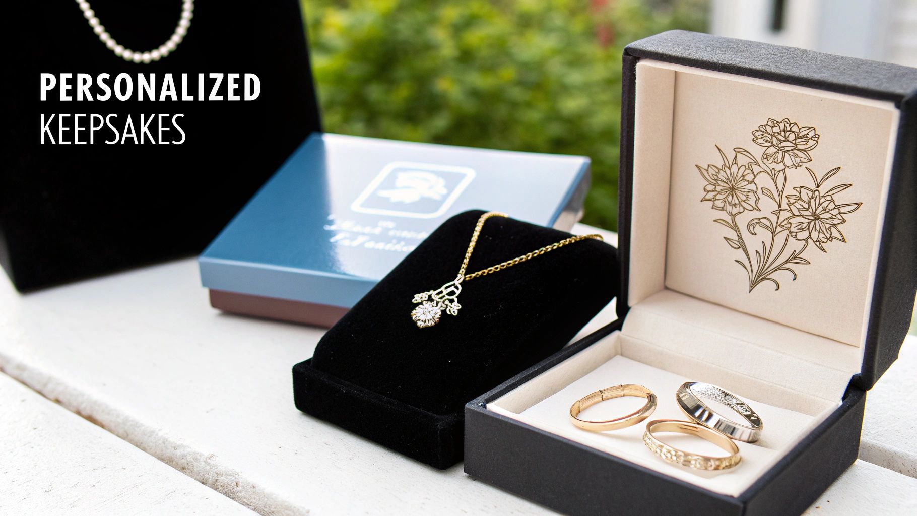 A close-up shot of hands wrapping a personalized gift with a custom tag.