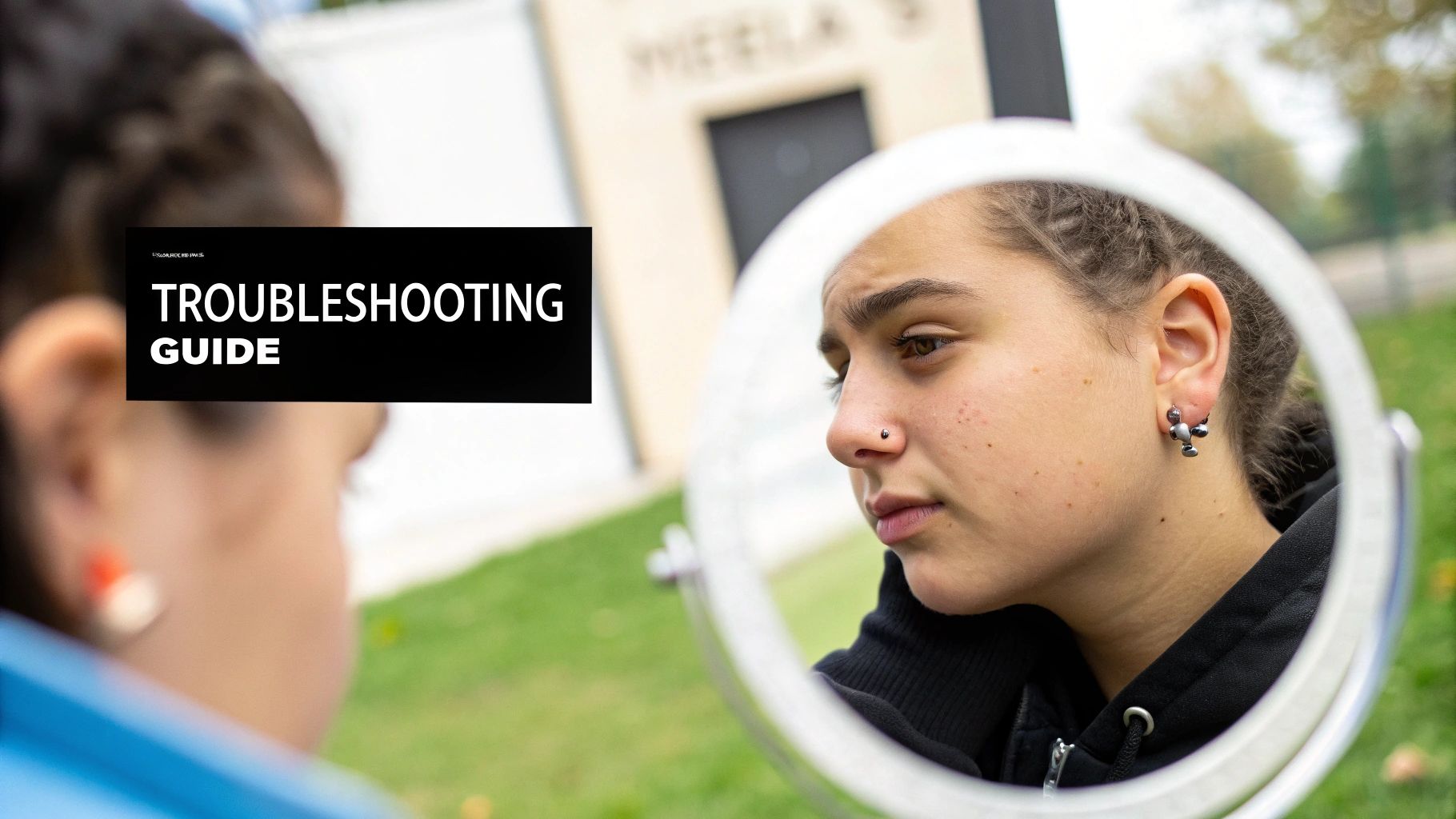 A collection of high-quality, implant-grade titanium helix piercing jewelry, including flat back labrets and internally threaded studs.