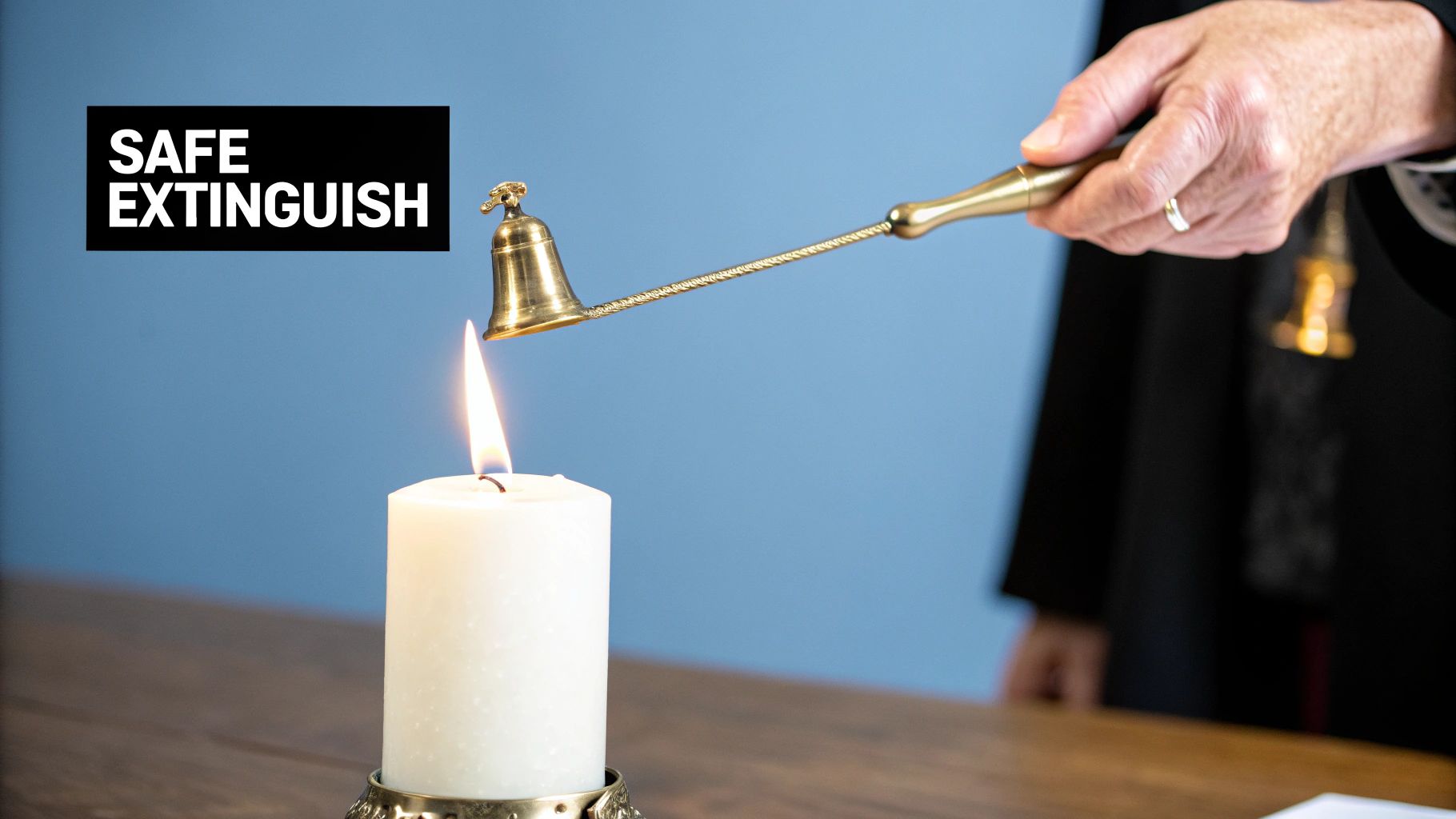 Always Burn Candles on Heat-Resistant, Stable Surfaces