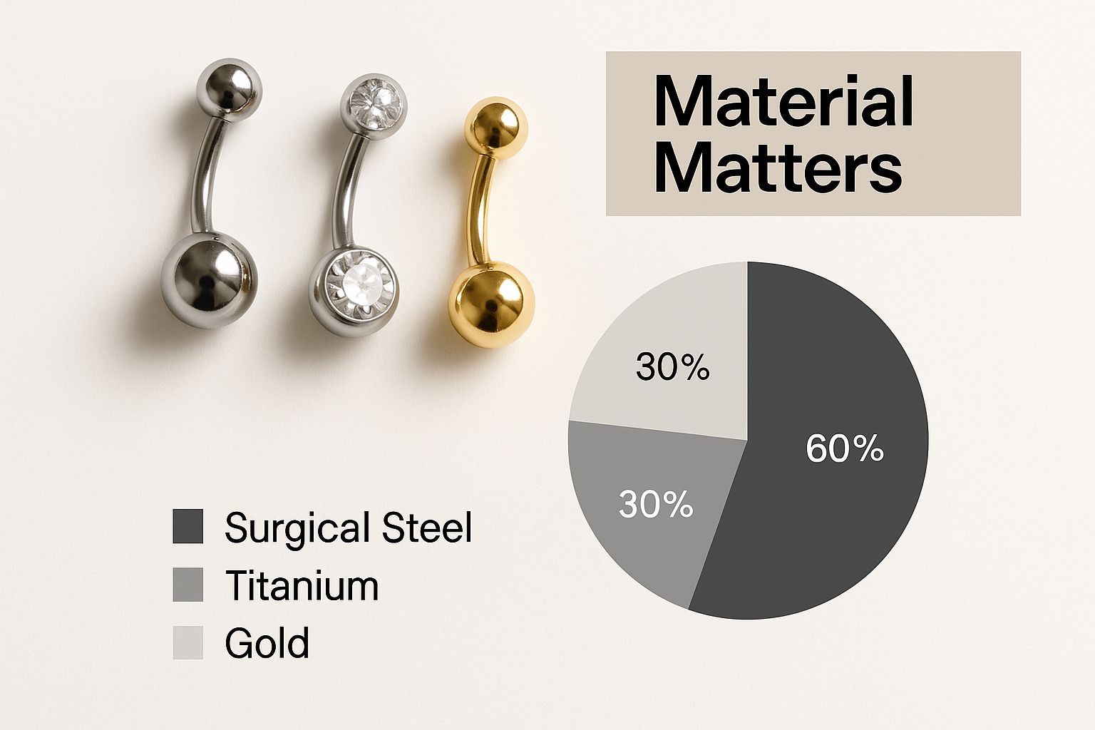 Infographic about best belly button rings