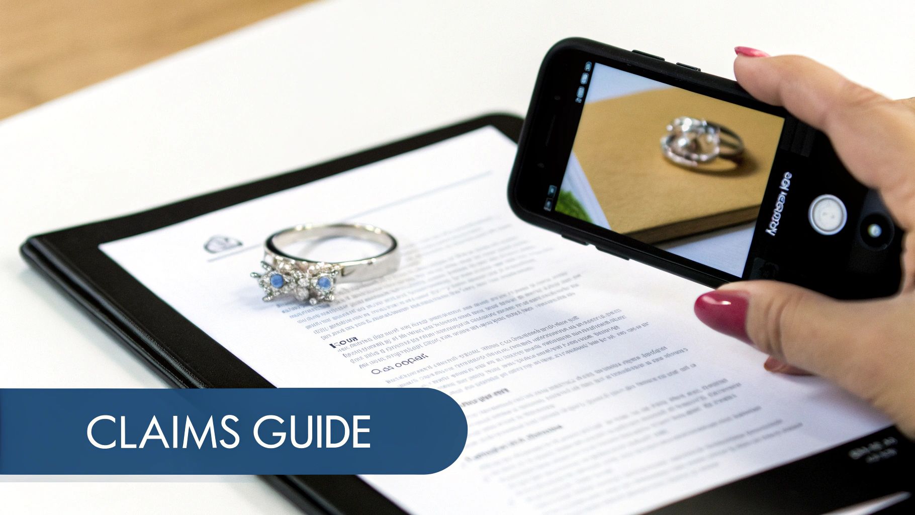 A skilled jeweler uses specialized tools to inspect a diamond ring, highlighting the detailed appraisal process.